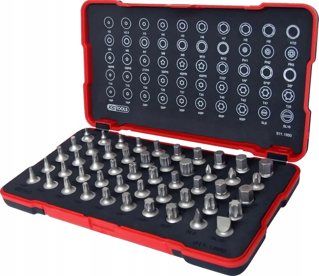 50-delige Doppenset 6,3mm DIN 3120