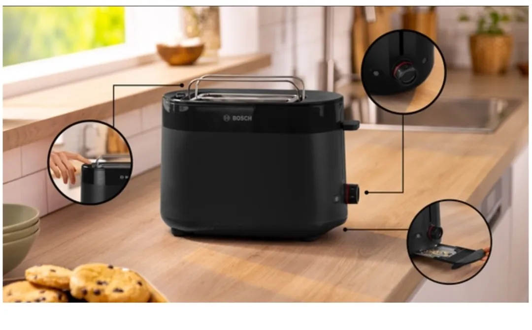 Bosch Tat2M123 MyMoment Broodrooster 2 Sneden 950W - Zwart