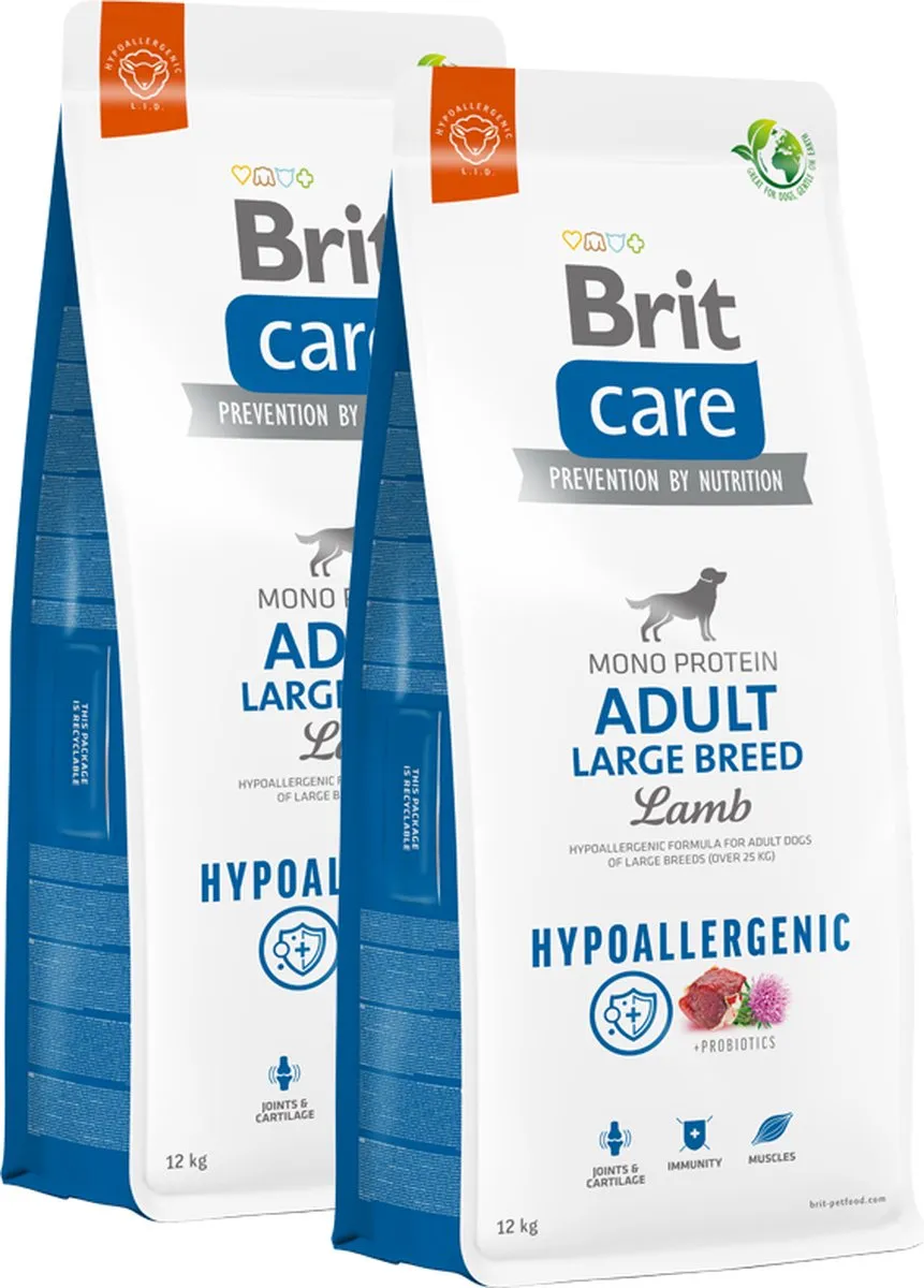 Brit Care Adult Large Breed Lam & Rijst Hypoallergeen