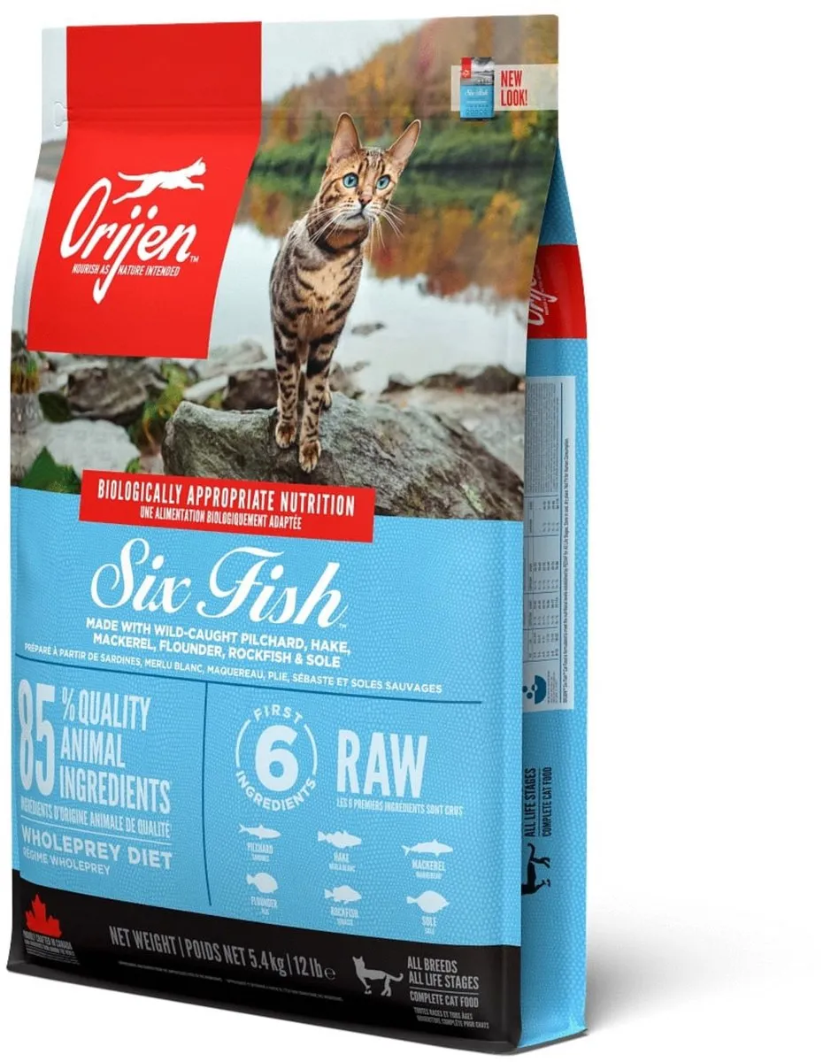 Orijen Kattenvoer - Whole Prey Six Fish - Vis - 5.4 kg