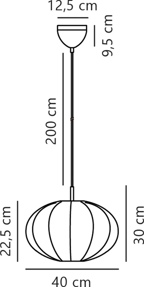 Nordlux Aeron 40 Hanglamp - E27 - Ø40cm - Wit