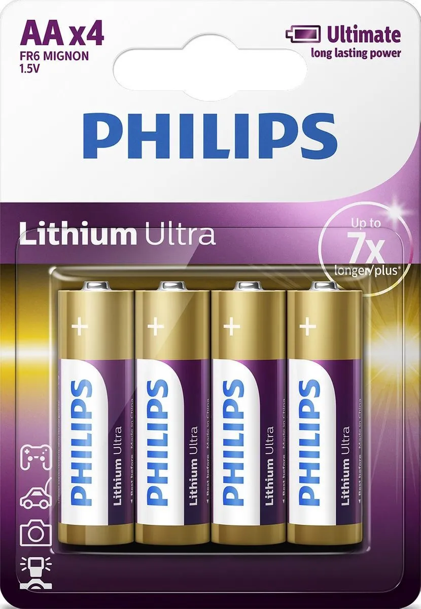 Philips AA Lithium Ultra Batterijen