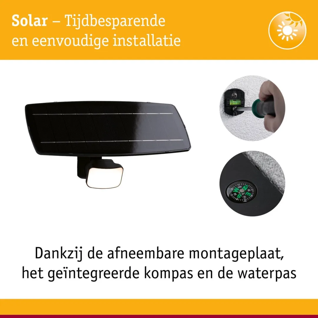 Paulmann Solar Schijnwe Smart Home Zigbee 3.0 Antraciet - 700lm