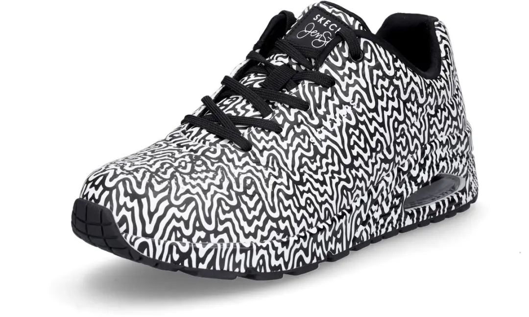 Skechers UNO INFINITE DRIP Sneakers Dames Meisjes 177960 BKW zwart/wit