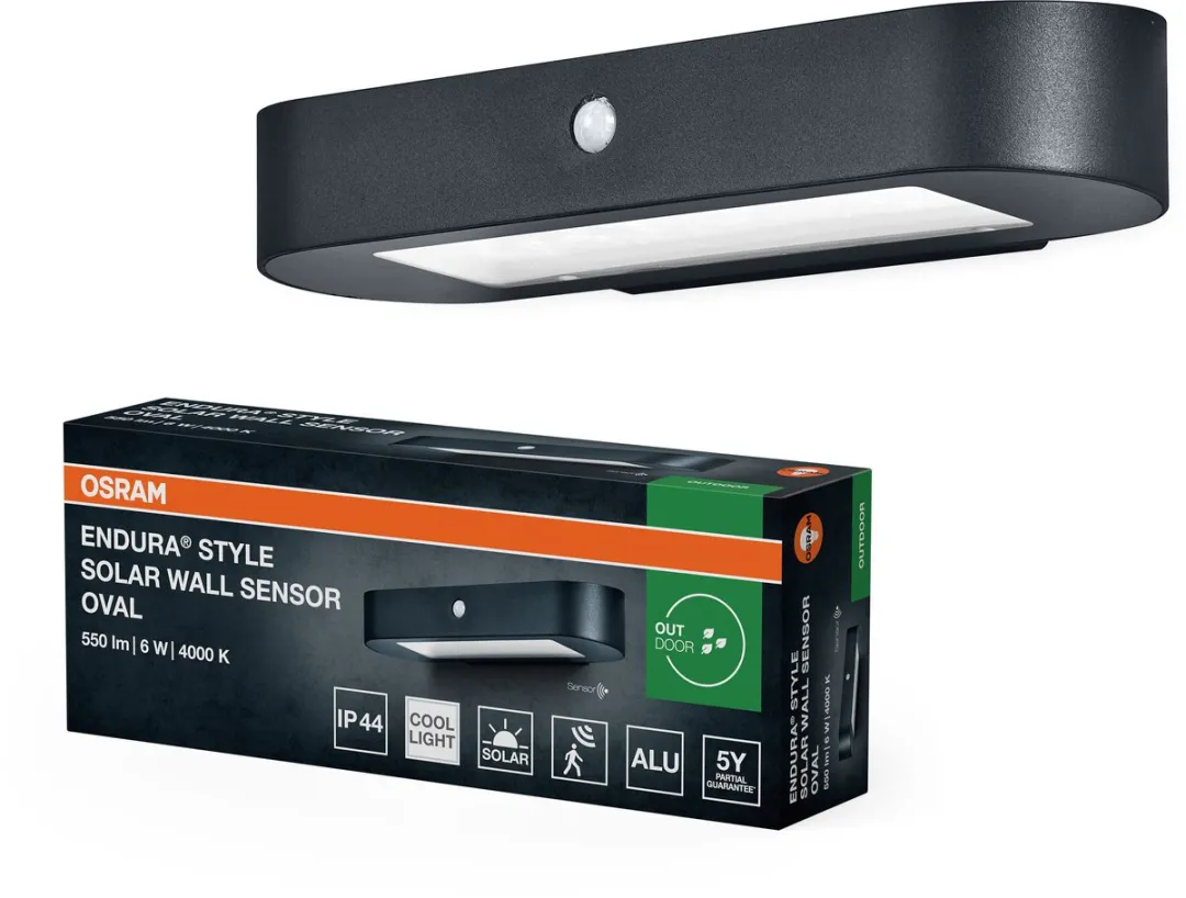 Osram Endura Style Ovale Wandlamp Zonne - 6W 4000K - IP44 - Zwart