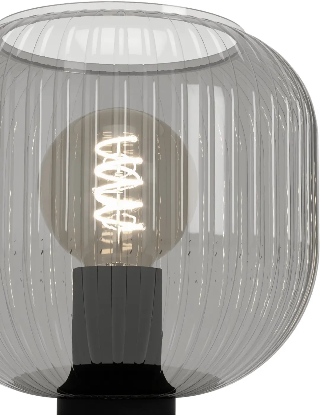 EGLO Dasmina Tafellamp - E27 - Zwart/Rookglas - afbeelding 2 van 6