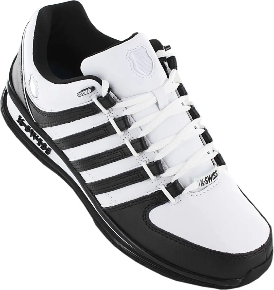 K-Swiss Rinzler Leather Heren Sneakers - Wit/Zwart - afbeelding 5 van 5