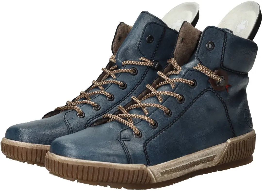 Rieker Dames Veterboots - Blauw - afbeelding 2 van 6