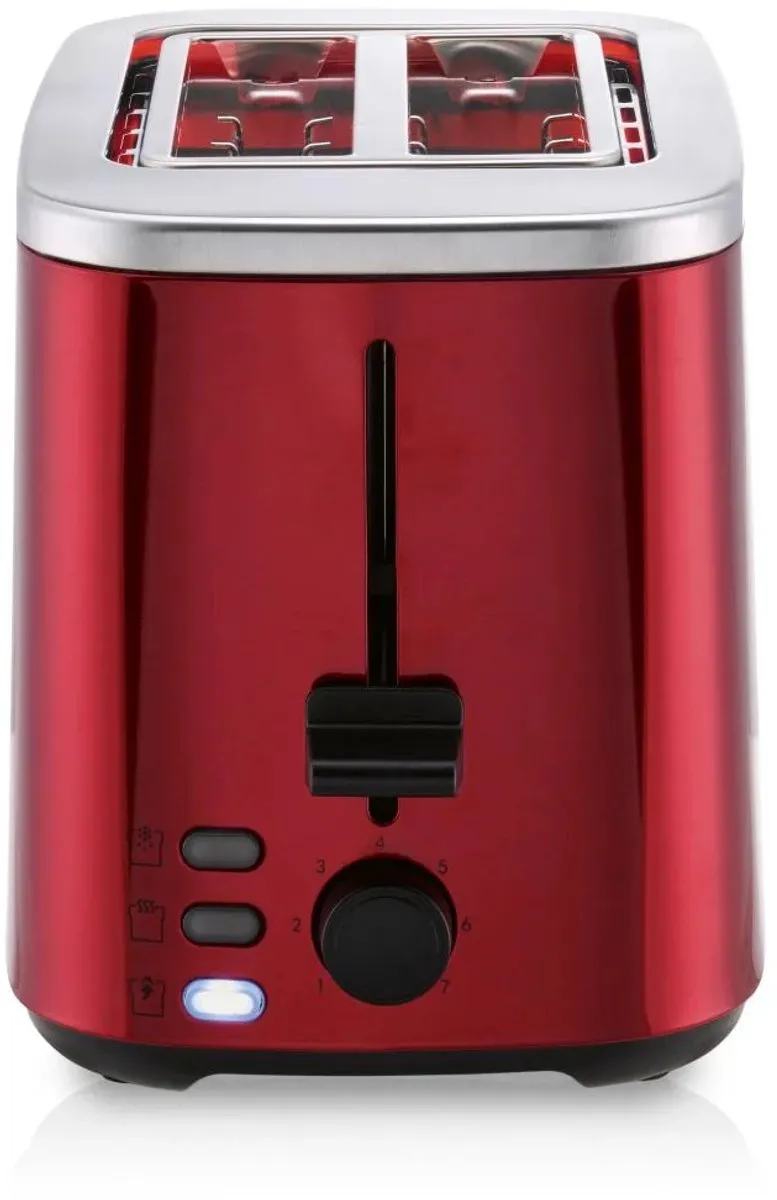 Silvercrest RVS Broodrooster 850W - 2 Sandwiches - Rood