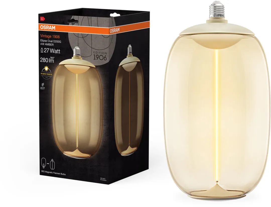 Osram Vintage 1906 BIG LED Lamp 4W E27 - Warm wit - Ovaal