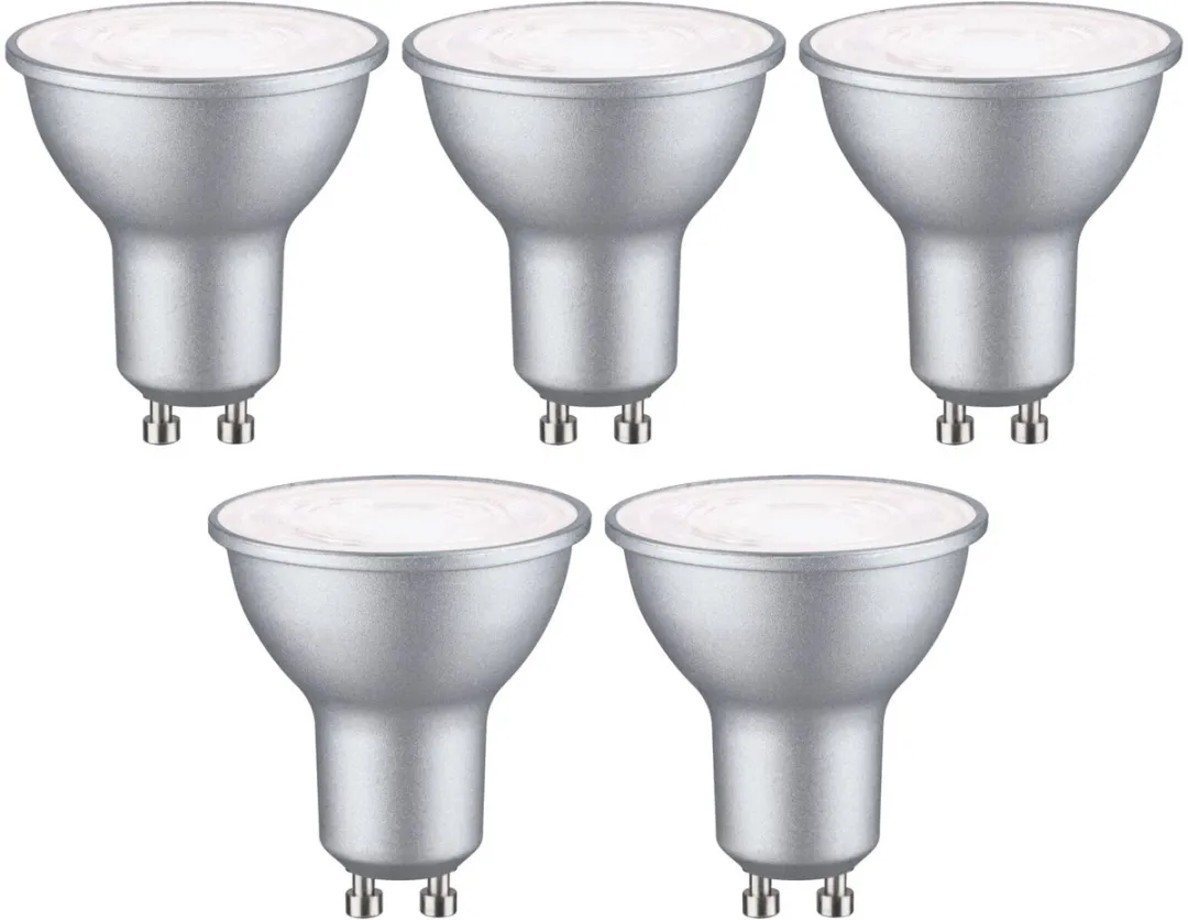 Paulmann LED Reflector GU10 Set - 5x4,9W 460lm 4000K - 5 Stuks