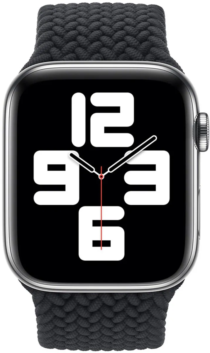 Apple Gevlochten Solobandje Apple Watch - 44/45/46/49mm - Charcoal