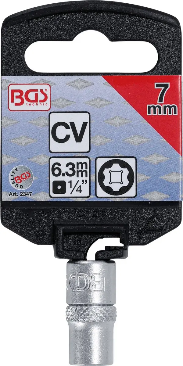 BGS technic Dopsleutel Super Lock 1/4" 7 mm