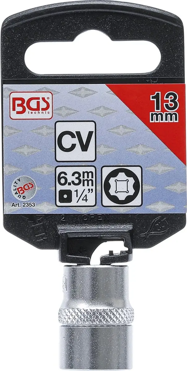 BGS Super Lock Dopsleutel 13 mm - 1/4 inch - 2353 - afbeelding 4 van 4