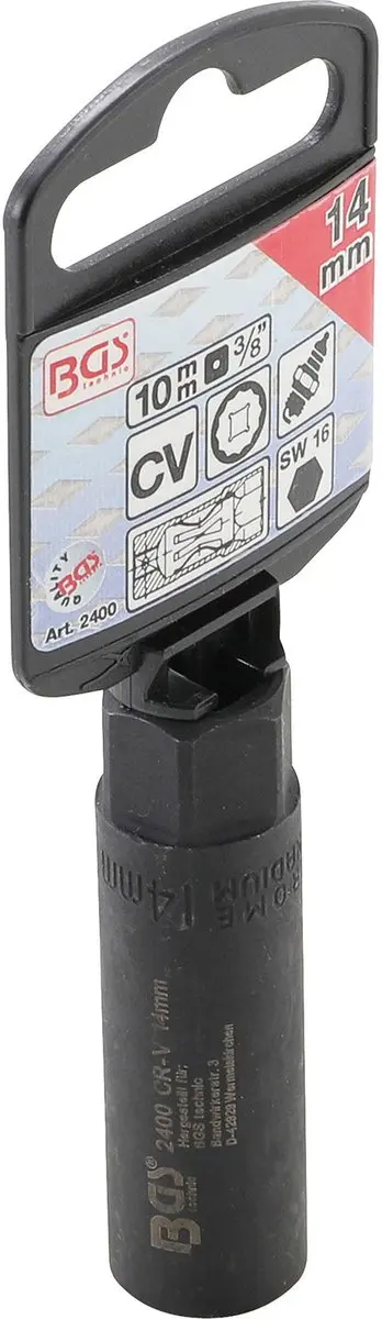 BGS technic Bougiedopsleutel 14 mm 3/8" - Zwart - afbeelding 3 van 6