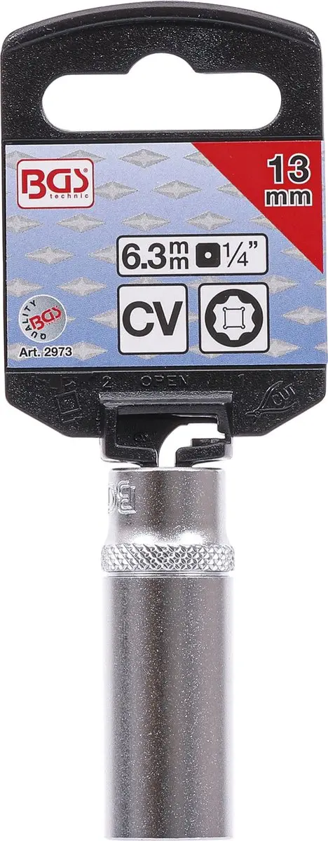 BGS technic Super Lock Dopsleutel diep 1/4" 13 mm