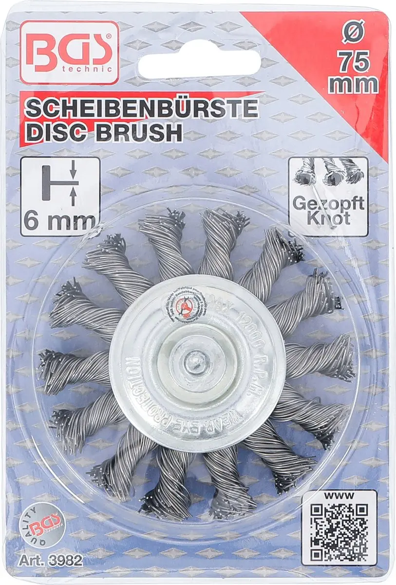 BGS technic Schijfborstel 6 mm as Ø75mm - afbeelding 5 van 5