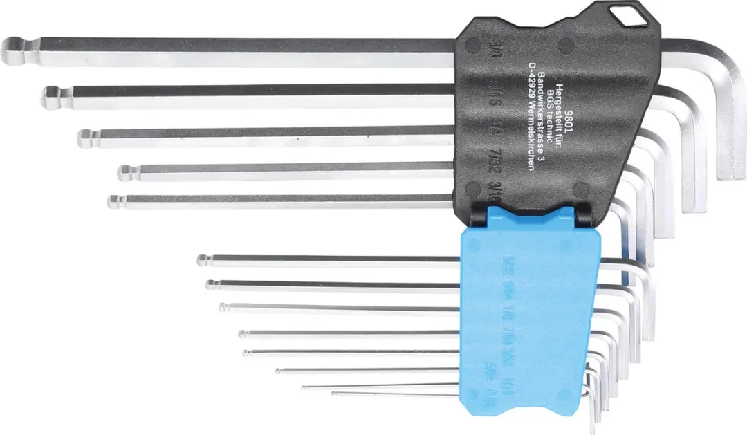 BGS technic 9801 Inbussleutelset Inch Kogelkop - 13 delig - afbeelding 3 van 3
