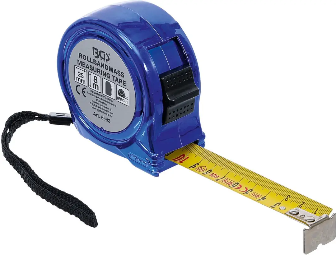 BGS Rolmaat 25 mm x 8 meter
