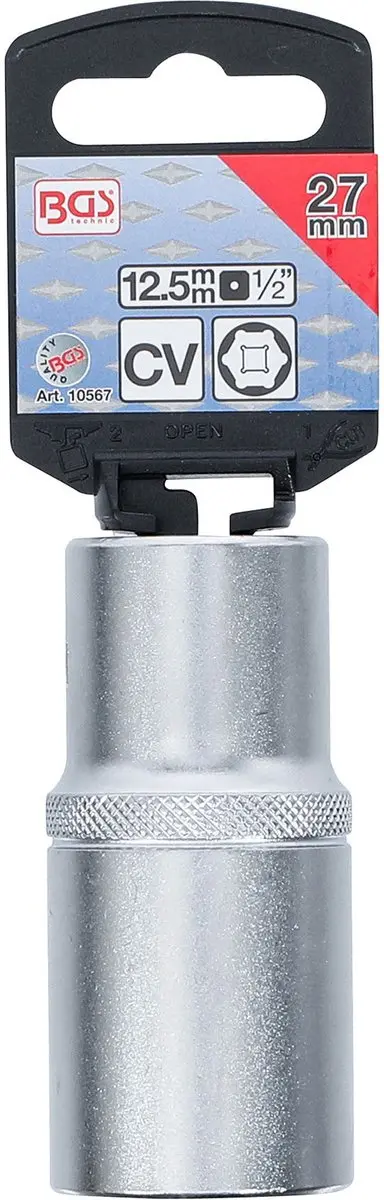 BGS technic Dopsleutel Zeskant Diep - 1/2 - 27 mm - afbeelding 2 van 4
