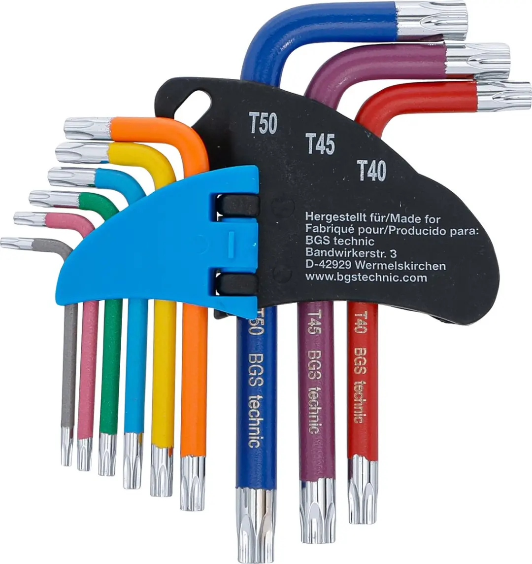 BGS technic L-sleutelset T-profiel - Torx T10-T50 - 9 delig - afbeelding 2 van 4