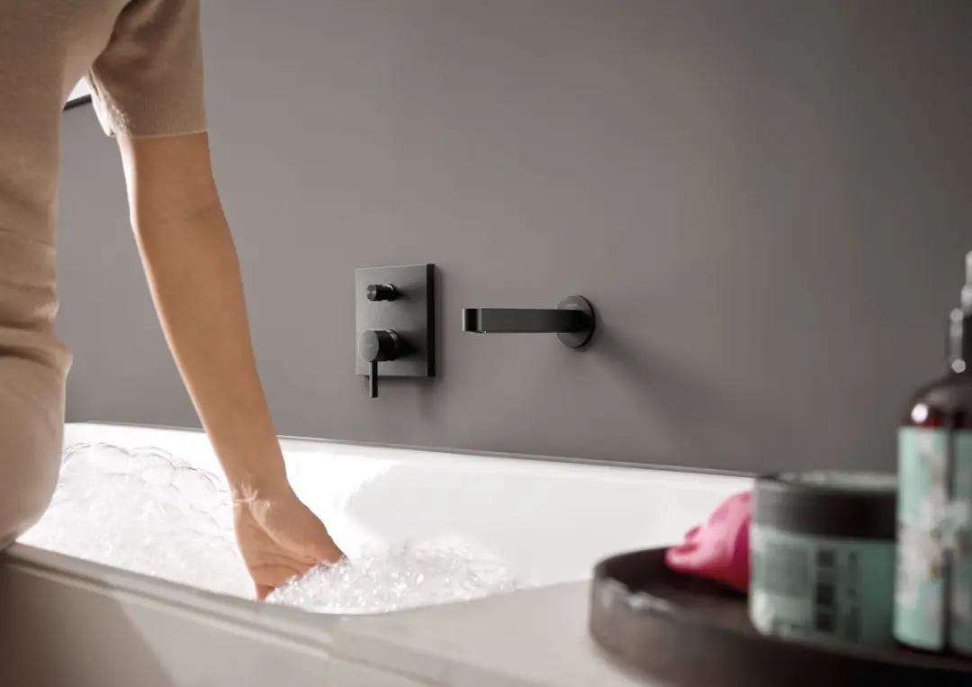 Hansgrohe Finoris - Inbouwkraan voor 2 apparaten, geborsteld zwart chroom 76415340 - afbeelding 4 van 5