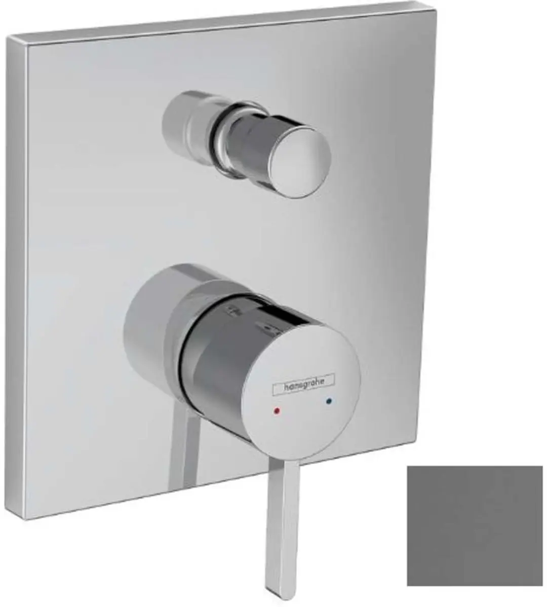Hansgrohe Finoris - Inbouwkraan voor 2 apparaten, geborsteld zwart chroom 76415340 - afbeelding 5 van 5
