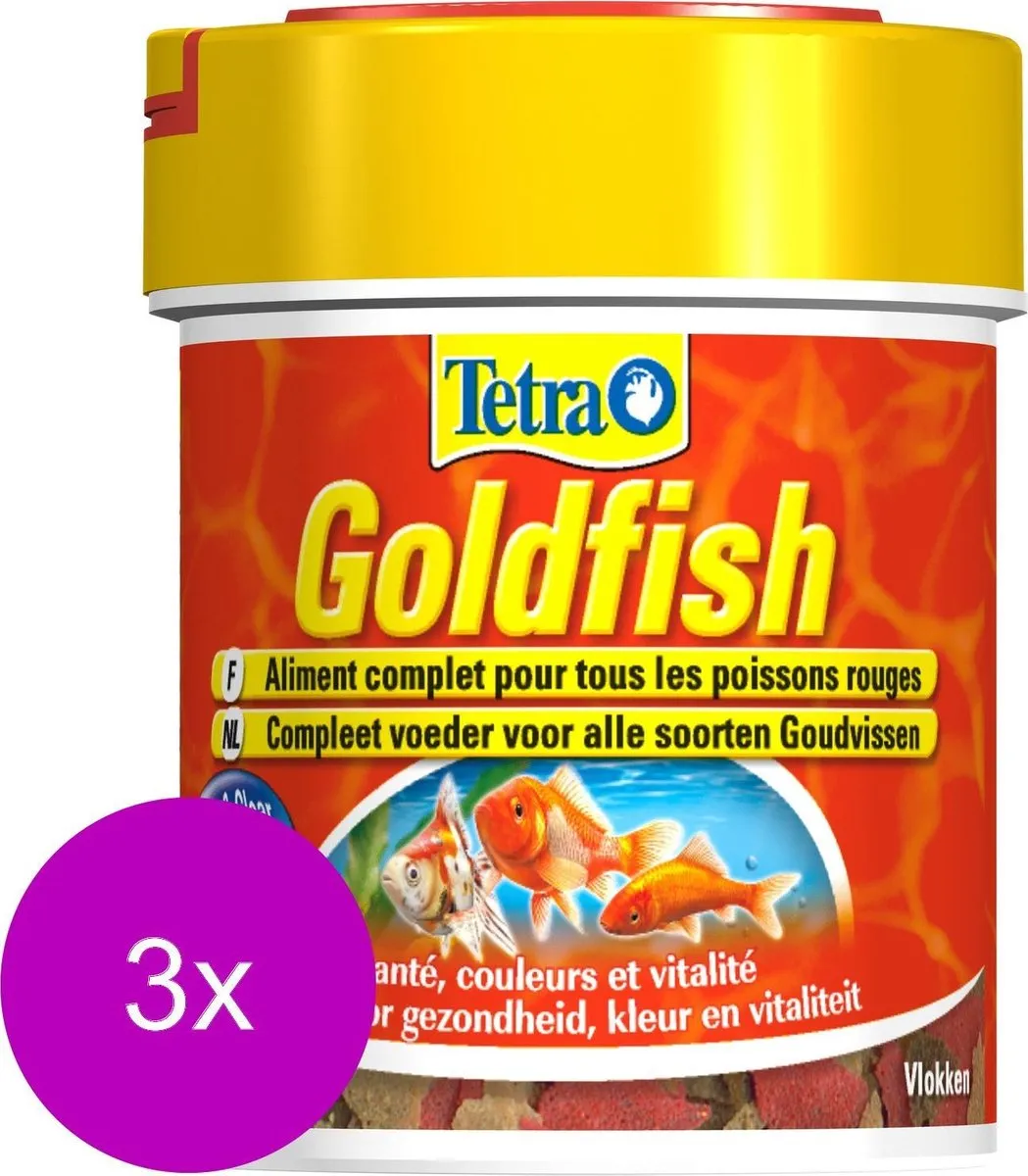 Tetra Visvoer Goldfish Vlokken - 3x66ml