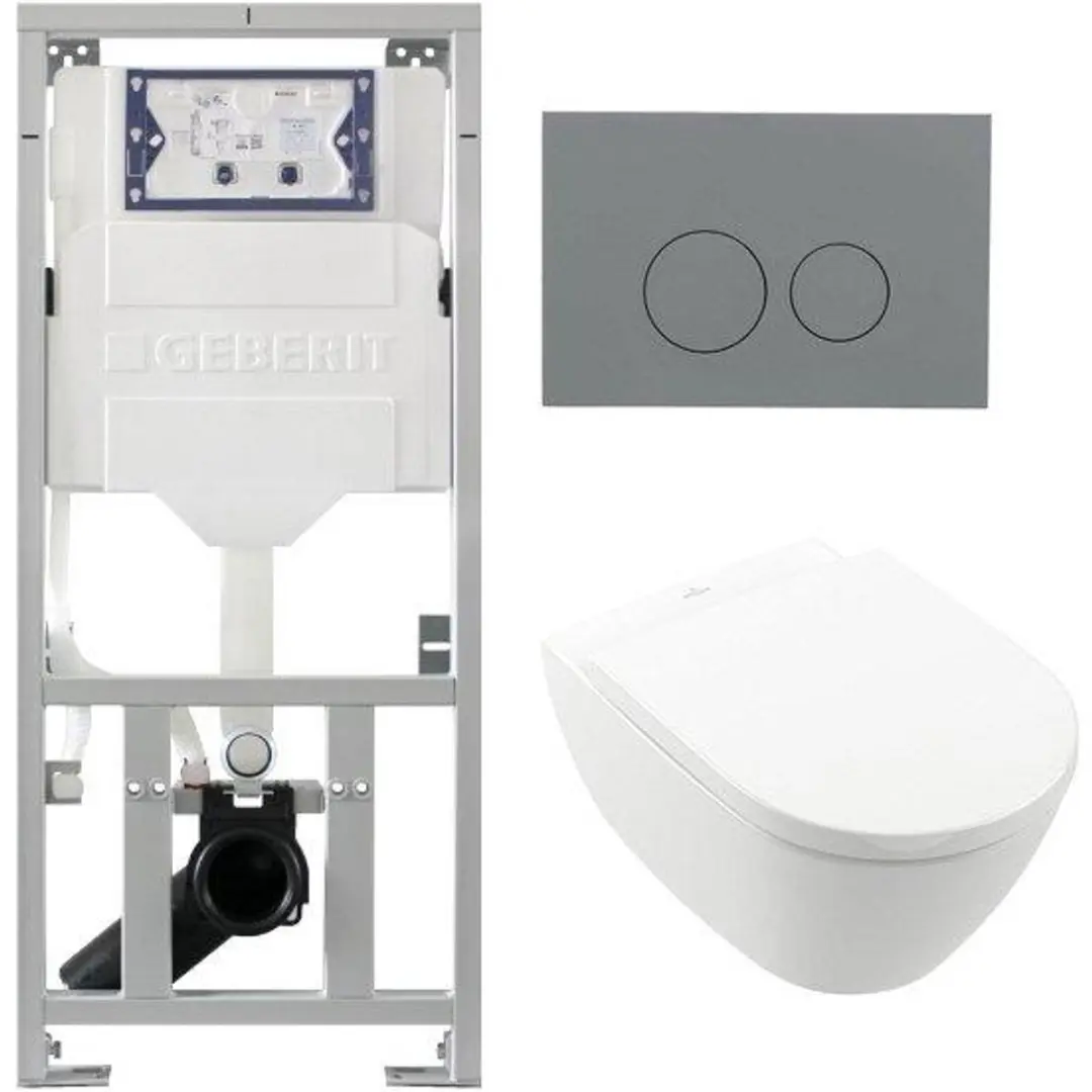 Villeroy & Boch Subway 2.0 DirectFlush Toiletset geberit reservoir bedieningspla