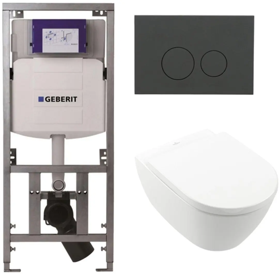 Villeroy & Boch Subway 2.0 DirectFlush Toiletset geberit reservoir bedieningspla