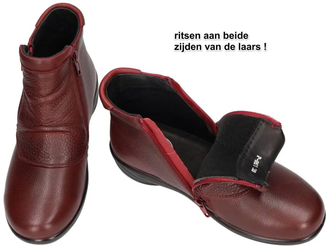 G-comfort P-9521 Enkellaarzen - Bordeaux - 37 - afbeelding 3 van 6