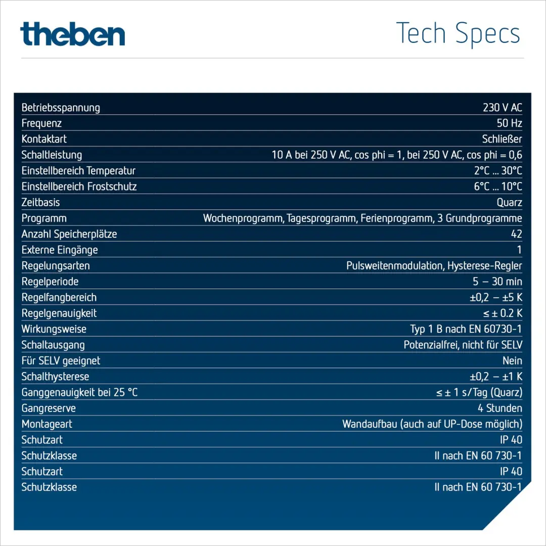 Theben RAMSES 812 top3 Digitale Klokthermostaat - afbeelding 4 van 6