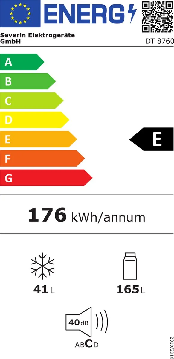 Severin DT 8760 Dubbeldeurs Koel-vriescombinatie - Wit
