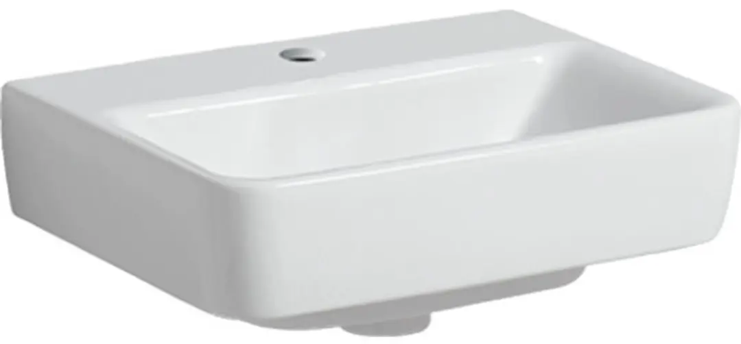 Geberit Renova Plan Fontein 45x34x17 cm 1 Kraangat Zonder Overloop Wit