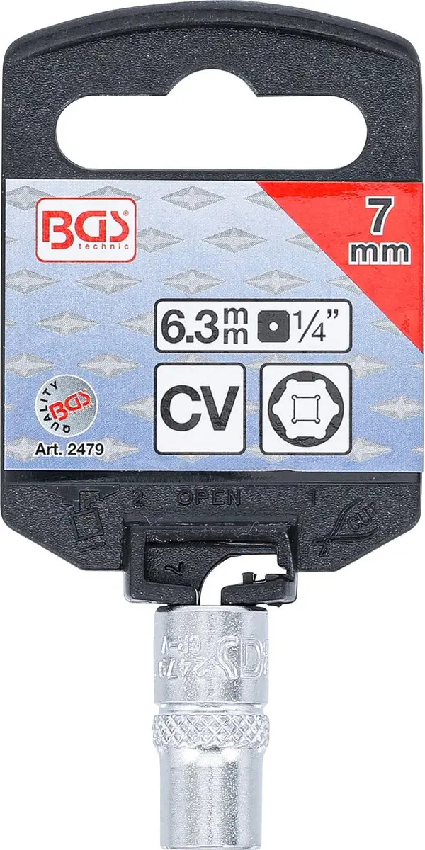 BGS technic Dopsleutel zeskant 1/4"