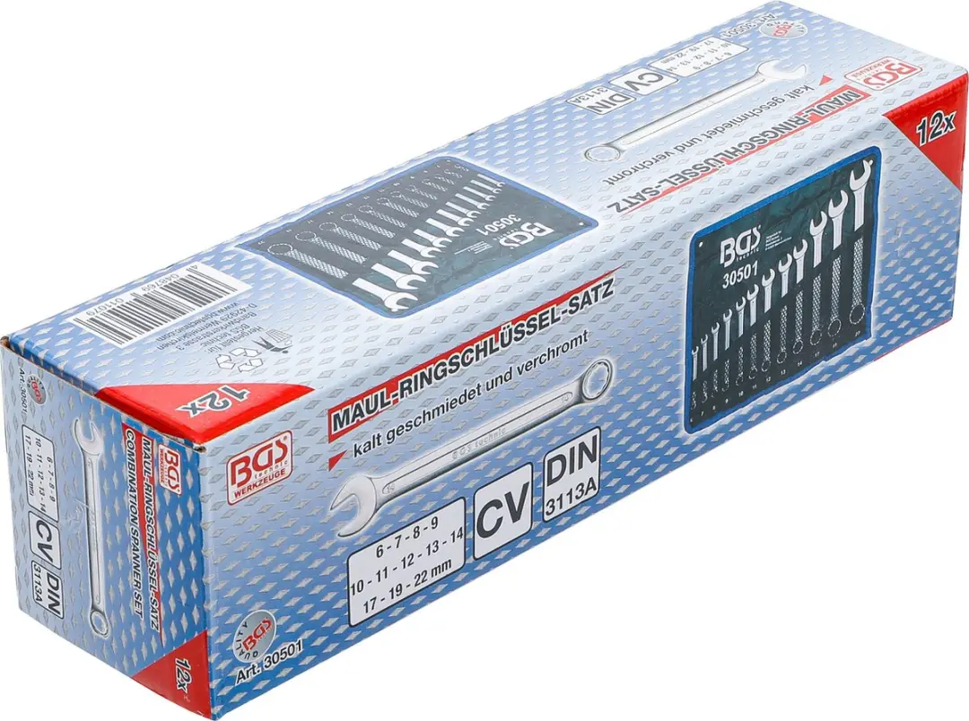 BGS technic Steekringsleutelset 6-22mm 12-delig