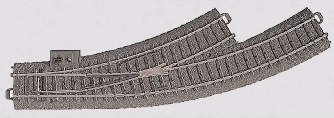 Märklin H0 C-rails Gebogen Wissel Links 24671