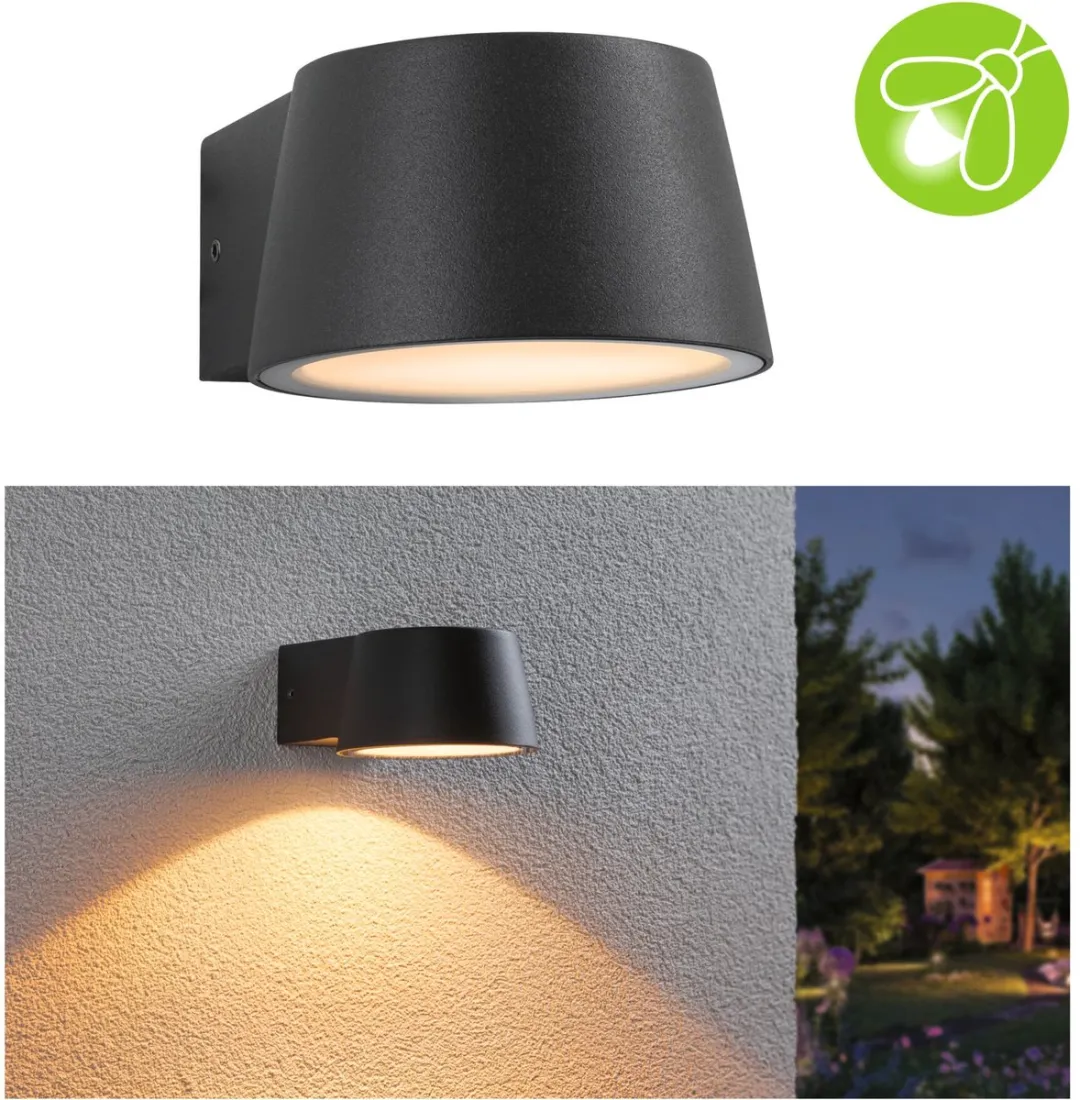 Paulmann Capea LED Wandarmatuur Buiten 6W 550lm 2200K - Antraciet