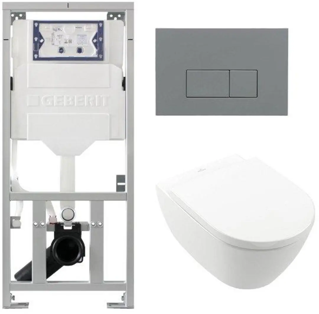Villeroy & Boch Subway 2.0 DirectFlush Toiletset geberit reservoir bedieningspla
