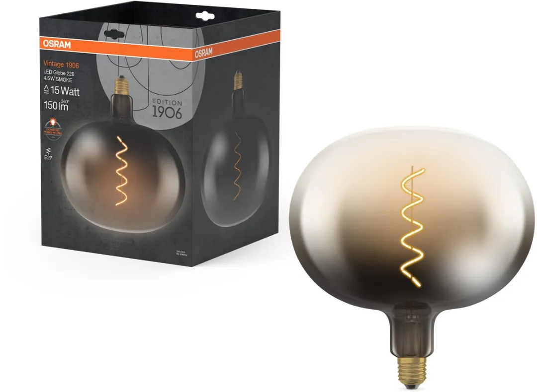 Osram Vintage 1906 Big Globe LED - 4,5W 150lm E27 Warmwit Helder