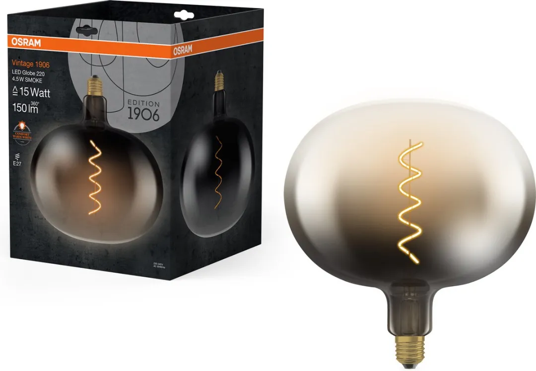 Osram Vintage 1906 Big Globe LED - 4,5W 150lm E27 Warmwit Helder