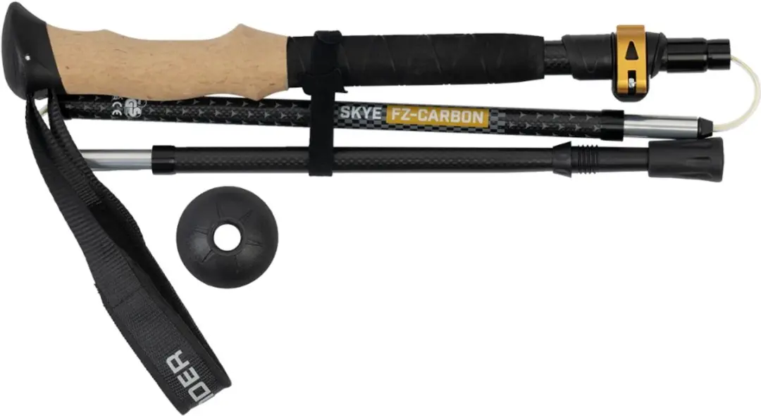 Highlander wandelstok (enkel) Skye FZ Carbon 5-delig opvouwbaar