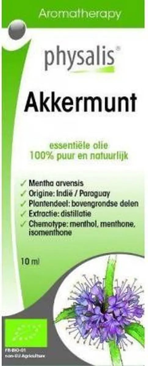 Physalis Akkermunt Etherische Olie Bio 10ml - afbeelding 3 van 3