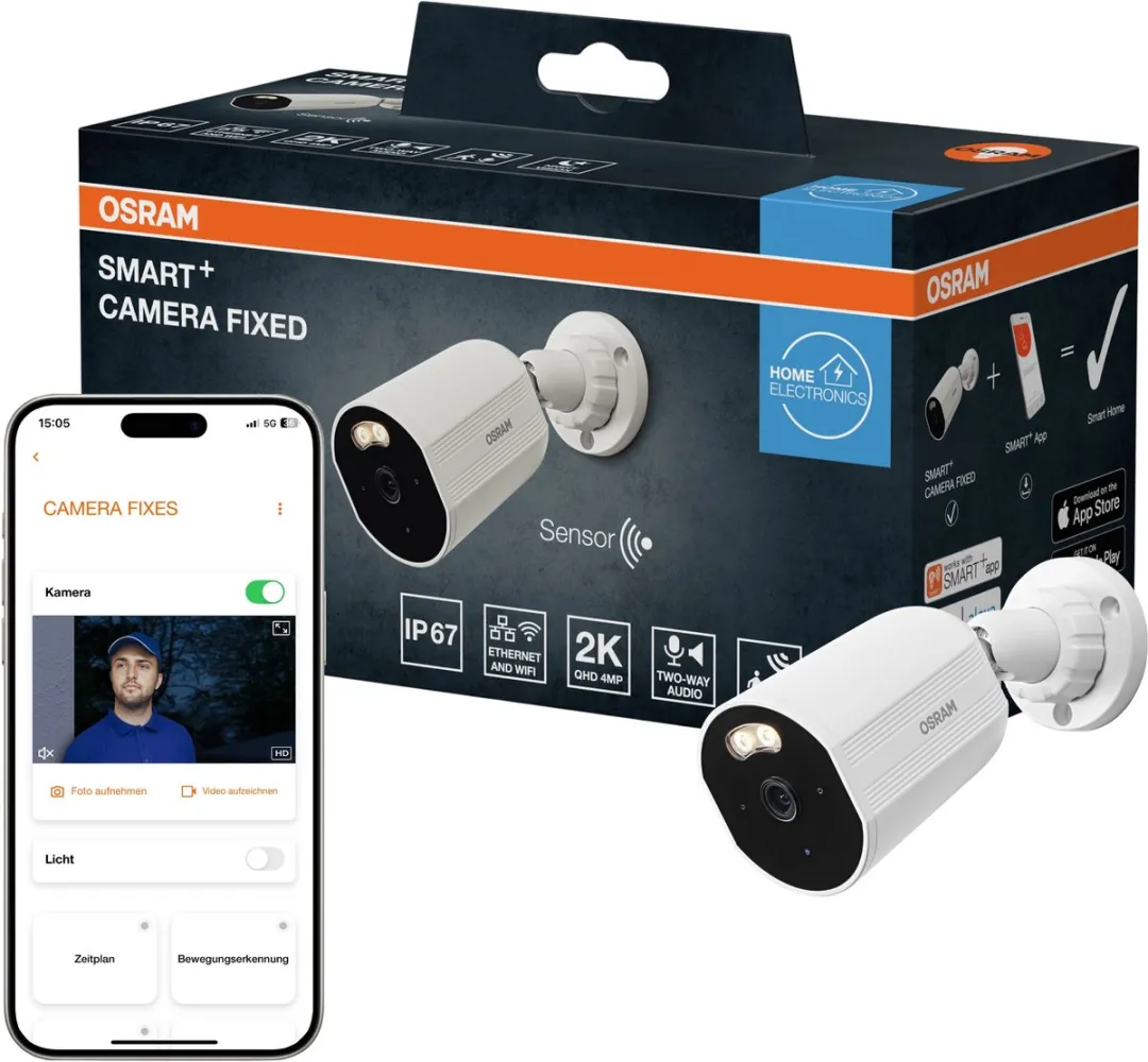 Osram SMART+ WiFi Buitencamera 4MP - Wit