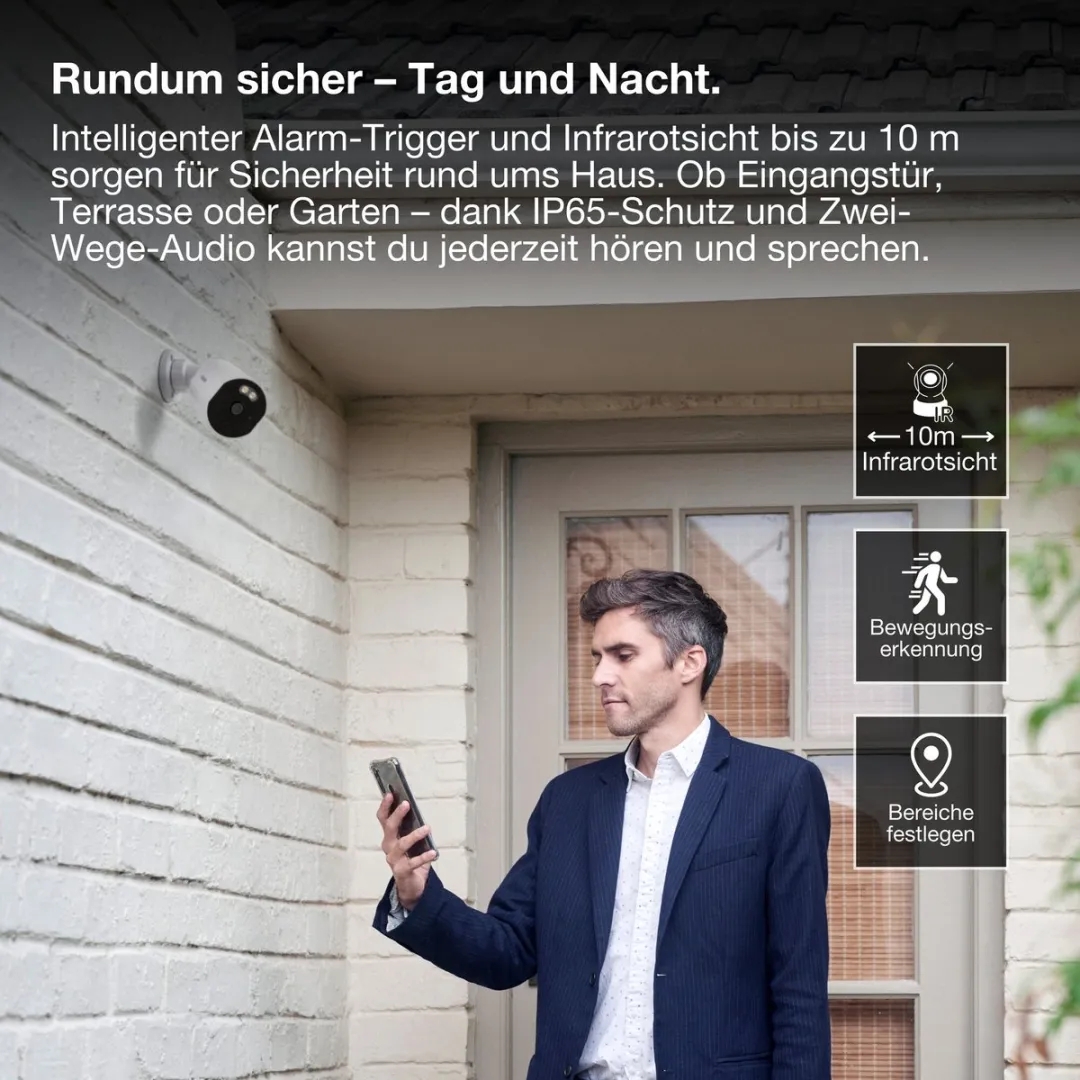 Osram SMART+ WiFi Buitencamera 4MP - Wit
