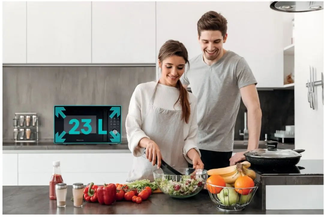 Hisense H23MOBSD1HG Magnetron met Grill 800W - Zwart - afbeelding 5 van 6