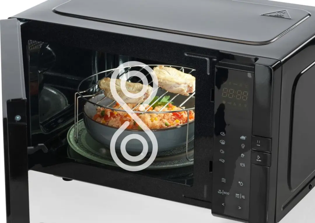 Hisense H25MOBS4HGI Grill-magnetron 25 l 900W - Zwart - afbeelding 4 van 6