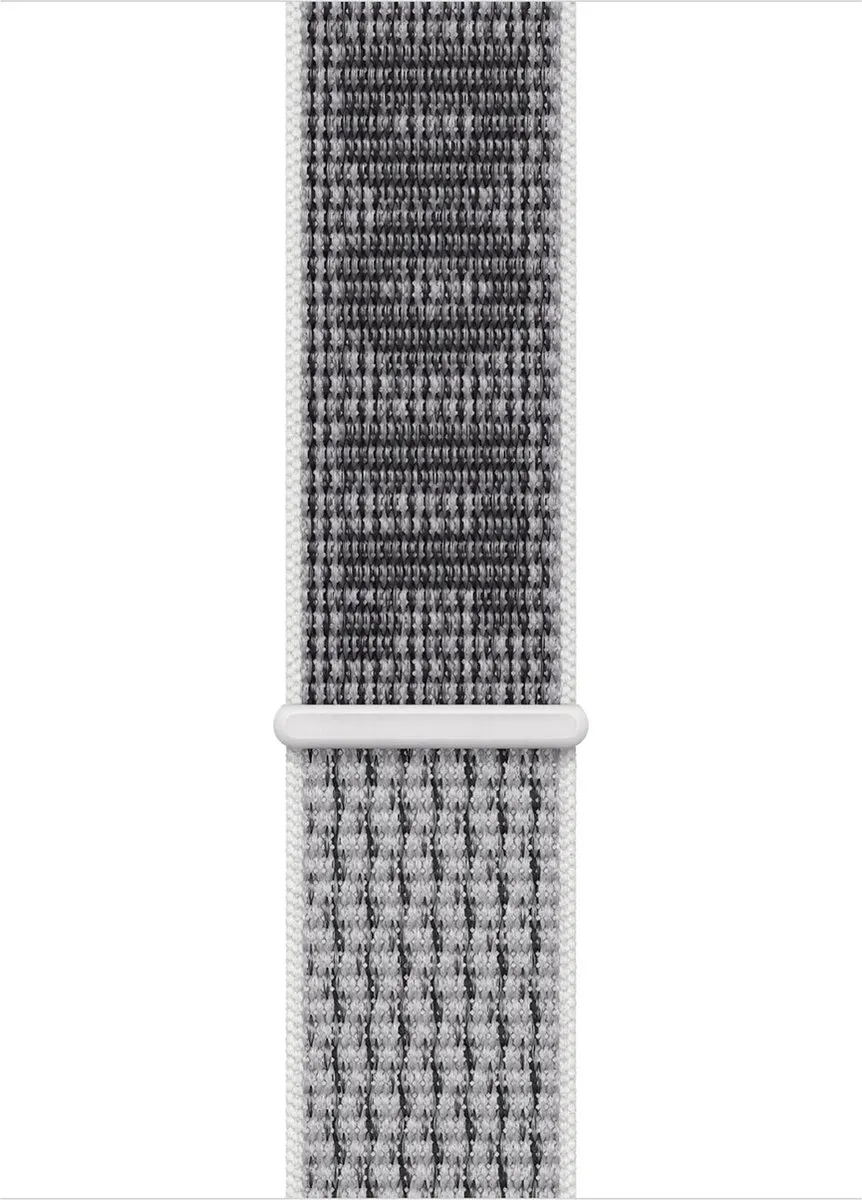 Apple Watch Nike Geweven Sportband - Summit White/Zwart