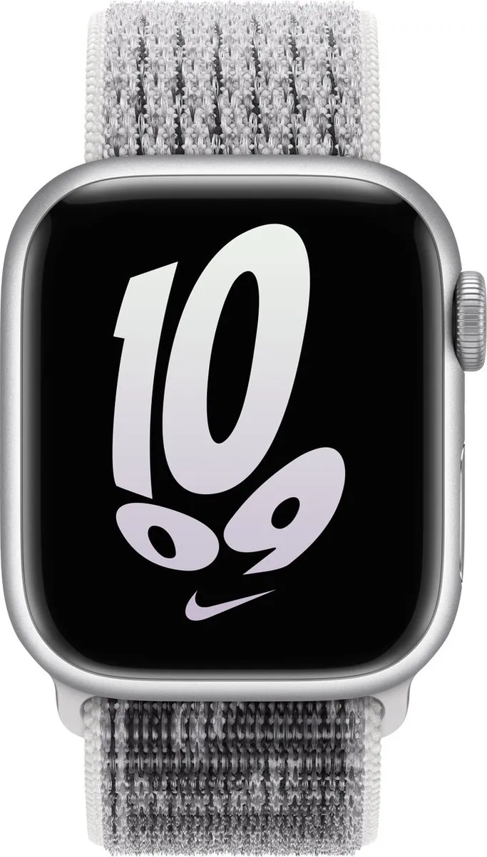 Apple Watch Nike Geweven Sportband - Summit White/Zwart - afbeelding 6 van 6