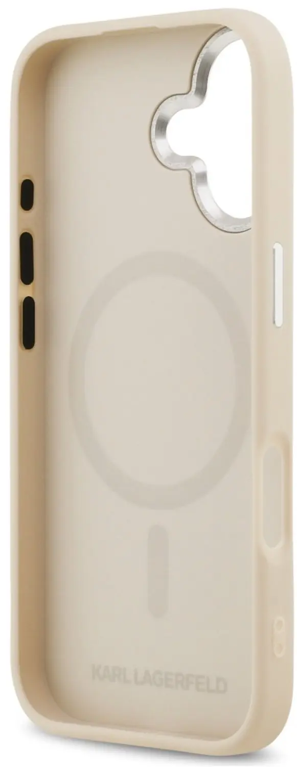 Karl Lagerfeld K&C Pins MagSafe Hoesje iPhone 17 - Beige - afbeelding 4 van 6